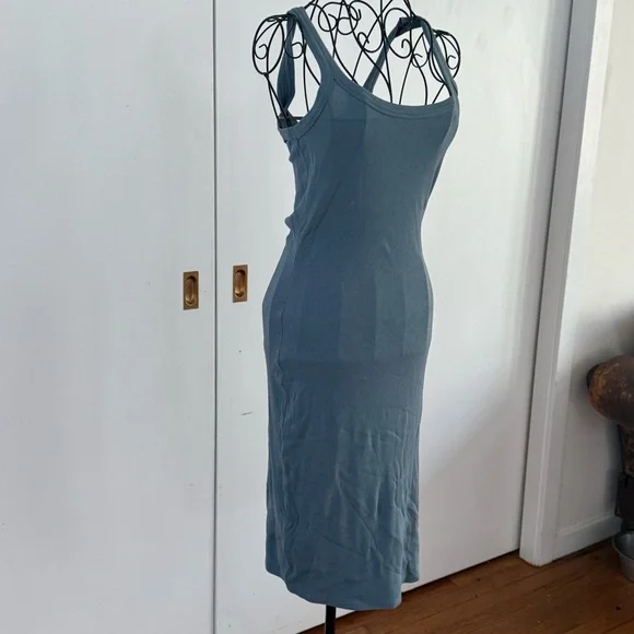 Bobi Los Angeles NWT Tank Midi Dress in Bluestone - Picture 2 of 8